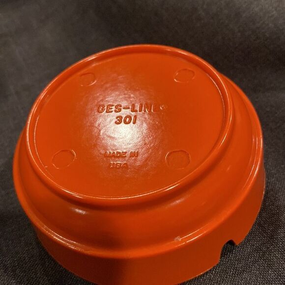 Ges Line vintage Ashtray 70’s Style Orange 3” - Picture 5 of 6